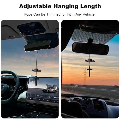 KGCGJVB Cowboy Hat Car Charm Western Rear View Mirror Hanging Decor Accessories for Men Women Country Style Cowgirl Charms Cool Interior Hanger for Car with Stylish Hanging Ornaments thumbnail 5