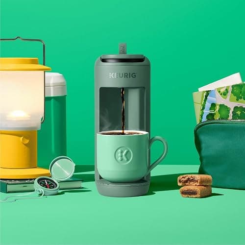 Keurig K-Mini Mate Single Serve K-Cup Pod Coffee Maker, Brews Up to 12 oz Cup, Compact Portable Coffee Machine for Small Spaces, Great for Dorms & Offices, Glamping Green thumbnail 11