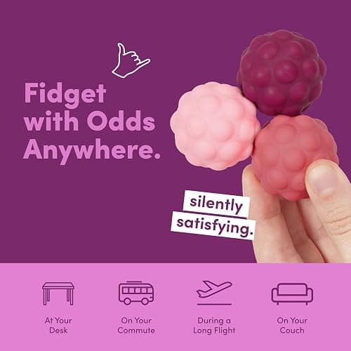 Speks Odds Soft Silicone Fidget Magnets | Silent Stress Relief Toys | Textured Magnetic Balls for Adults & Teens 14+ | Purple thumbnail 5