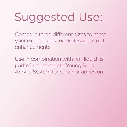 Young Nails Acrylic Core Powder - Self-Leveling Acrylic Nail Powder, Clear Nude Pink White Acrylic Powder for Nail Extenstion, Professional Grade, Superior Adhesion, Color - Clear, 45g - Clear - 45 Gram thumbnail 5