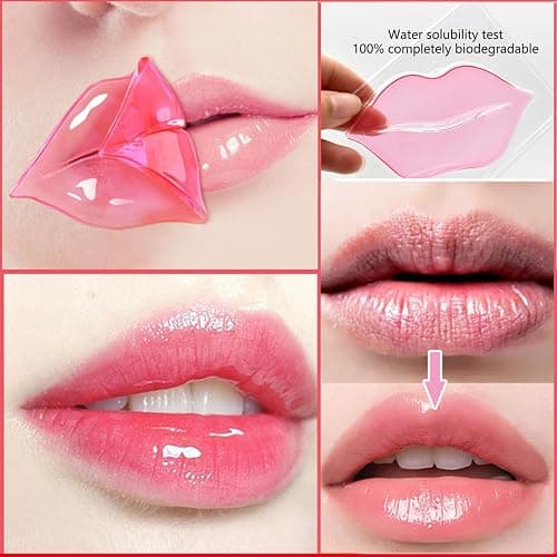 30 Pairs Lip Masks & 24K Gold Eye Masks, Crystal Collagen Eye Patches for Puffy Eyes, Moisturizing & Reduce Wrinkles, Lip Care & Under Eye Mask for Dark Circles and Puffiness thumbnail 4