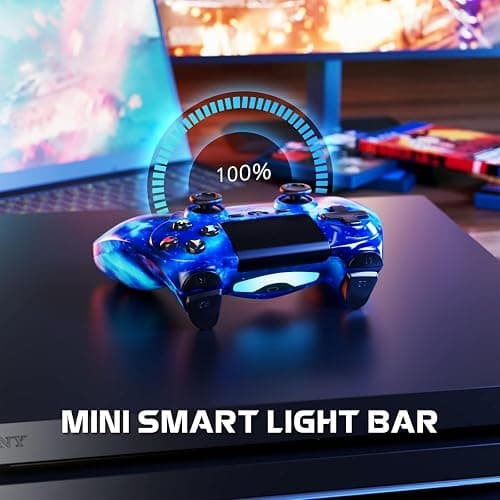 2 Pack Wireless Controller for PS4, Controller for Sony PlayStation 4, Double Shock 6-Axis Motion Sensor, Sensitive Touch Pad, Built-in Speaker & 3.5mm Headset Jack, Compatible with PS4/Pro/Slim thumbnail 6