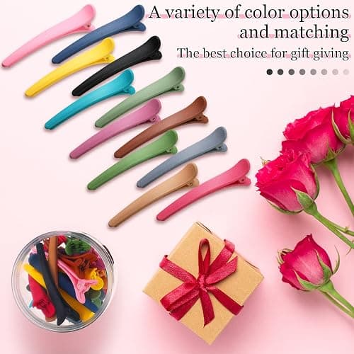 Geosar 24 Pcs Hair Sectioning Clips, Duck Billed Accessories for Styling, Plastic Hair Clips with Container, 2.95 Inch, Colorful, for Women(Colorful) thumbnail 6