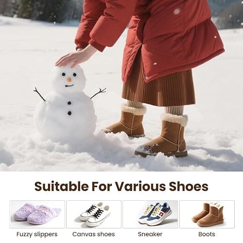 Niorasen Women's Thermal Socks, 3 Pairs, Cushioned Winter Crew Boot Socks | Warm full-cushioned knit crew socks for winter and cold weather; soft boot-ready comfort for indoor or outdoor wear. thumbnail 8