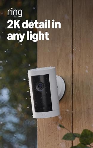 Ring Outdoor Cam Plus, Battery (newest model), Home or business security, Wide-Angle 2K Video with Ring Vision, Low-Light Sight for full-color night vision, Mount-Anywhere Versatility, 2-pack, White thumbnail 7
