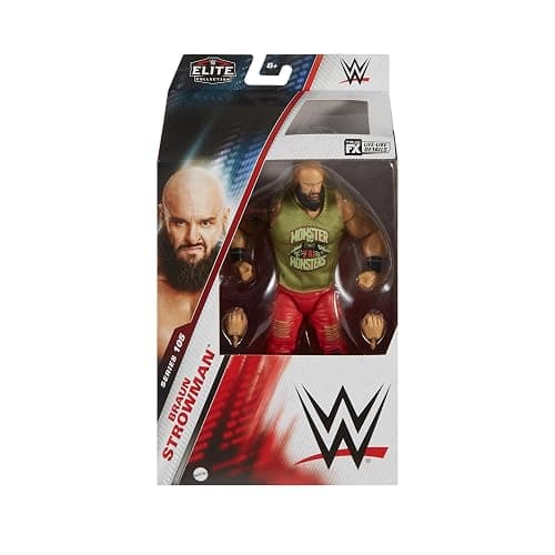 Mattel WWE Elite Action Figure & Accessories, 6-inch Collectible Braun Strowman with 25 Articulation Points, Life-Like Look & Swappable Hands thumbnail 3