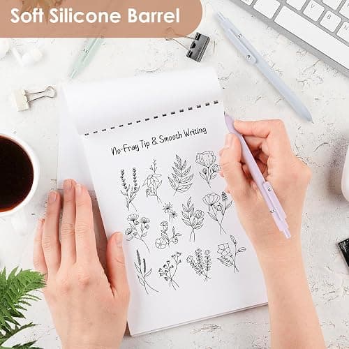 Hapikalor Gel Pens, 6 Pcs 0.5mm Quick Dry Black Ink Pens Fine Point Smooth Writing Pens, Cute Gifts for Women Stocking Stuffers for Teen Girls thumbnail 2