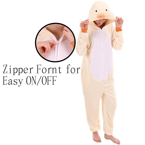 COSUSKET Snug Fit Unisex Adult Onesie Pajamas, Flannel Cosplay Animal One Piece Halloween Costume Sleepwear Homewear thumbnail 4