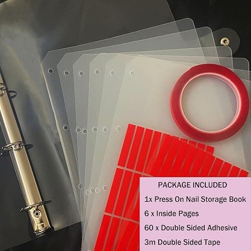 GUXACU Large Press On Nail Organizer 10 PCS Clear Empty Press On Nail Storage Press On Nail Packaging for Fake Nail Storage Nail Display Nail Salon Press On Nail Supplies Organizer with Nail Tape thumbnail 2