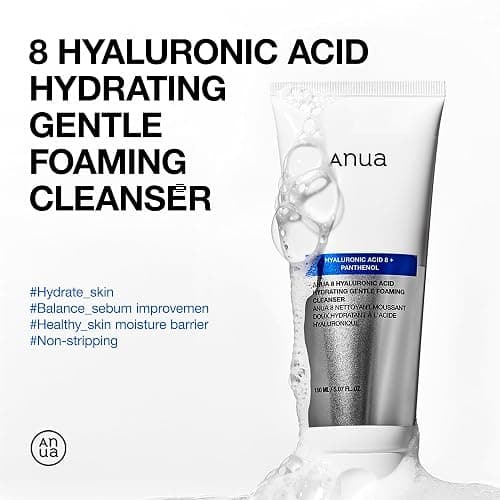 ANUA Gentle Foaming Cleanser 5.07 fl oz (150ml) - with Hyaluronic Acid, Glycerin, Zinc, and Panthenol, Korean Face Wash for Dry Skin, Ideal for Double Cleansing thumbnail 2