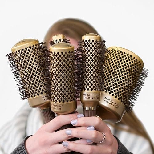Olivia Garden NanoThermic Ceramic + Ion Round Thermal Hair Brush - Not Electrical - Professional Blowout Brush for Normal to Thick Hair thumbnail 9