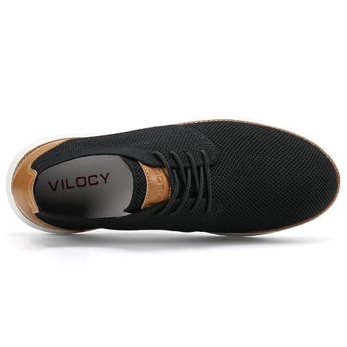 VILOCY Men's Fashion Dress Sneakers Casual Walking Shoes Business Oxfords Comfortable Breathable Lightweight Tennis thumbnail 3