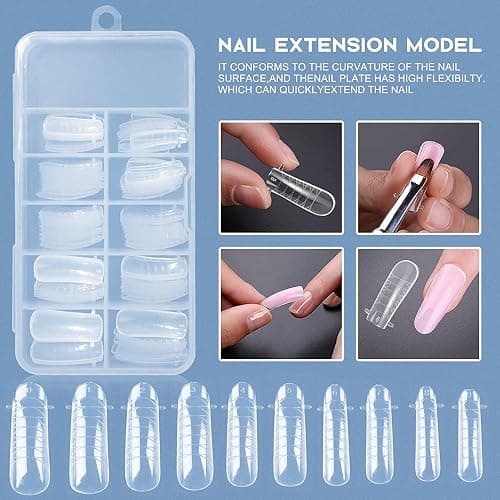 Morovan Nail Slip Solution Kit: 2.5 OZ Anti‑Stick Gel Liquid for PolyGel Nails with Dual‑Ended Brush & Nail Forms Ideal Easy Spread for Beginners thumbnail 6