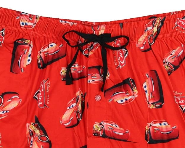 Disney Cars Men's Lightning McQueen with Logo Design AOP Adult Lounge Sleep Pajama Pants thumbnail 5