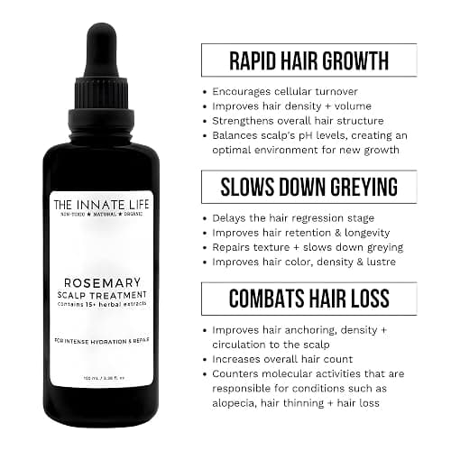 THE INNATE LIFE Rosemary Scalp Treatment | Nourish with Rosemary Oil, Strengthen Follicles, Hydrate Scalp, Prevent Hair Loss, Ideal for Healthier Hair - Organic Hair Care Solution thumbnail 5