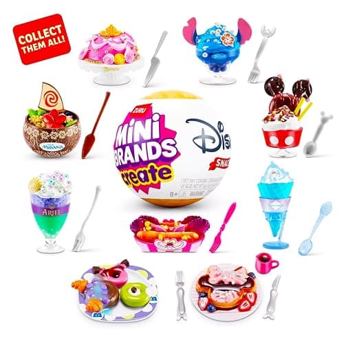 Zuru Mini Brands Disney Create Mystery Toy Set - Bundle with Disney Create a Snack Mystery Ball with Stickers, More | Zuru Make It Snack Blind Ball for Kids, Girls thumbnail 8