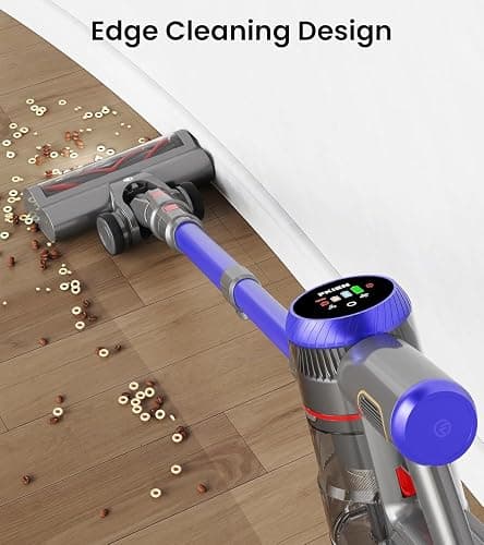 FKIEN Cordless Vacuum Cleaner, 550W 45kPa 65Mins Vacuum Cleaners for Home with LED Display, Self-Standing Stick Vacuum with Anti-Tangle Brush, Rechargeable Vacuum Cordless for Pet Hair/Carpet/Floor thumbnail 7