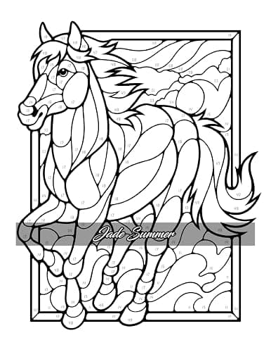 Color by Number Animals: Adult Coloring Book with Cats, Dogs, Birds, Butterflies, Horses, Sloths, and Many More for Stress Relief and Relaxation thumbnail 10