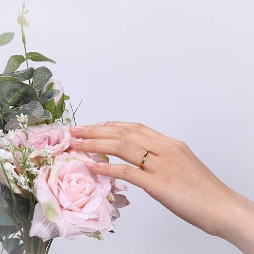 TRUMIUM 2mm 4mm 6mm 8mm Tungsten Wedding Band Ring for Men Women Silver/Rose Gold Plated/Rainbow/Gold Plated Domed High Polish Engagement Promise Rings Comfort Fit 4-15 thumbnail 4
