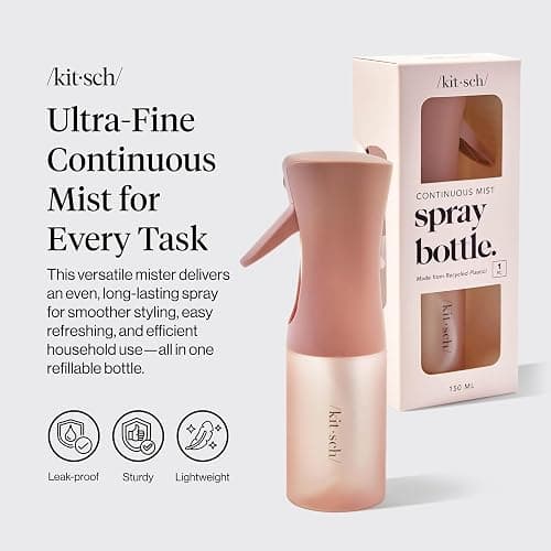 Kitsch Continuous Spray Bottle for Hair – Fine Mist Water Mister & Water Spray Bottle – Recycled Hair Spray Bottle – Spray Bottles for Cleaning, Styling, Plants & More – Terracotta, 150ml thumbnail 3