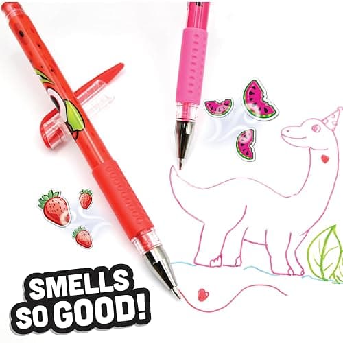 Scentos Scented Gel Pens Set – 24 Pack Neon Colors – Fine Tip Pens for Kids & Adults – Fruity Scents – Fun Art Supplies for Drawing, Coloring, Scrapbooking, Journaling & School thumbnail 5