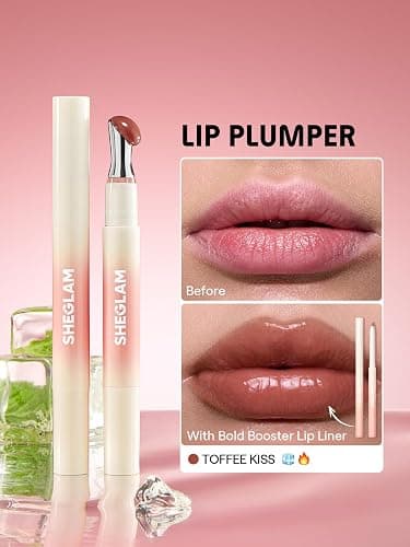 SHEGLAM Hydrating Lip Gloss Cruelty-Free Plumping Peptides-Toffee Kiss - Toffee Kiss thumbnail 5