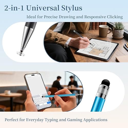 ChaoQ 2-in-1 Stylus Pen for Touchscreen, 12pcs High Sensitivity and Precision Stylus Pens for iPad iPhone Android Suitable for All Touch Screens thumbnail 3