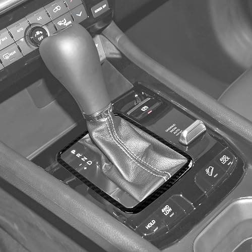 Jimen Fit for Jeep Compass 2021-2024, Center Console Gear Shift Cover Trim Frame (Carbon Fiber) thumbnail 5