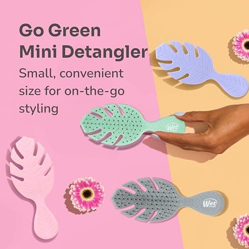 Wet Brush Go Green Mini Detangler, Green - Detangling Travel Hair Brush - Ultra-Soft IntelliFlex Bristles Glide Through Tangles & Gently Loosens Knots While Minimizing Pain, Split Ends & Breakage thumbnail 10