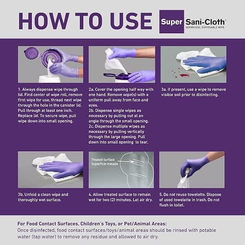Professional Disposables Surface Disinfectant Super Sani-Cloth Wipes, 160Count thumbnail 6