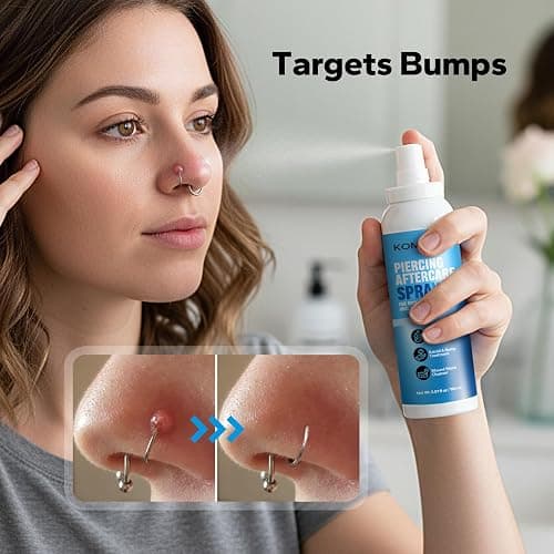 Komoko Piercing Aftercare Spray (5.07 Fl Oz), Saline Spray for Piercings & Ear Piercing Cleaner, Gentle Saline Solution for Piercings, Fast Piercing Bump Solution for Nose, Ears, Belly & More thumbnail 5