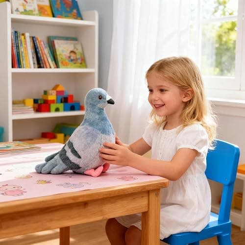 Realistic Pigeon Plush Stuffed Animal, Soft Cute Peace Bird Decor Toy for Kids Boys Girls Men Women Student Home Classroom Birthday Bedroom Nursery Playroom thumbnail 6
