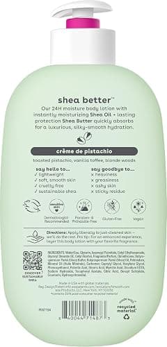 eos Shea Better Body Lotion- Crème de Pistachio, 24-Hour Moisture Skin Care, Lightweight & Non-Greasy, Made with Natural Shea, Vegan, 16 fl oz thumbnail 2