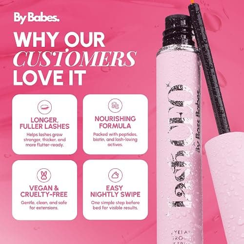 ByBabes Lash CEO Eyelash Growth Serum | Prostaglandin-Free Rapid Brow & Lash Serum For Growth, Lift & Thickness | See Fuller Looking, Healthier Eyebrows & Eyelashes In 4-6 Weeks | UK Made thumbnail 2