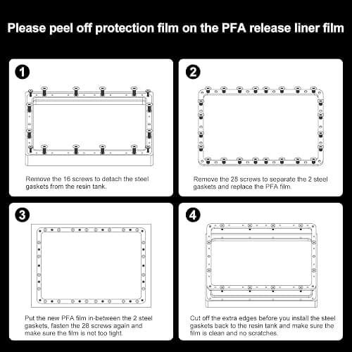 ELEGOO 5 PCS PFA Release Liner Film 2.0 for ELEGOO Saturn 4 Ultra 16K, Saturn 4, Saturn 4 Ultra, Saturn 3, Saturn 2 and Saturn 8K Resin 3D Printer, 273 x 176 mm thumbnail 7