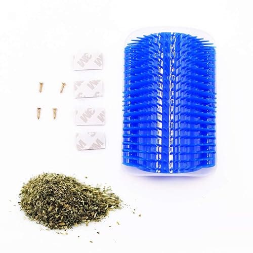 SweetPetGarden 2 Pack Softer Cat Self Groomer with Catnip Pouch, Wall Massage Scratcher Brush Comb thumbnail 3