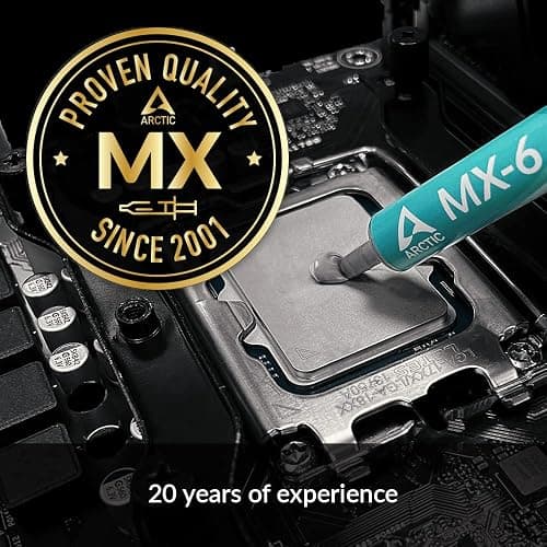 ARCTIC MX-6 (4 g, incl. 6 MX Cleaner) - Ultimate Performance Thermal Paste for CPU, Consoles, Graphics Cards, laptops, Very high Thermal Conductivity, Long Durability, Non-Conductive, Non-capacitive thumbnail 9