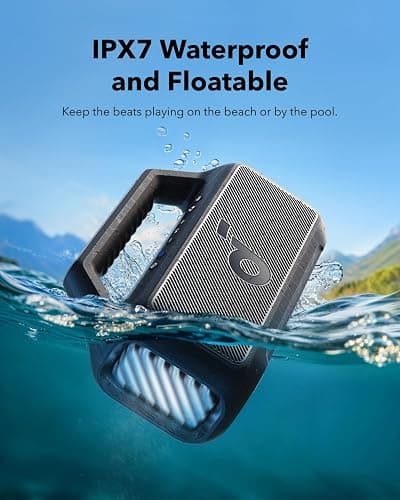Soundcore Boom 2 by Anker, Outdoor Speaker, 80W, Subwoofer, BassUp 2.0, 24H Playtime, IPX7 Waterproof, Floatable, RGB Lights, USB-C, Custom EQ, Bluetooth 5.3, Portable for Camping and Beach - Black thumbnail 5