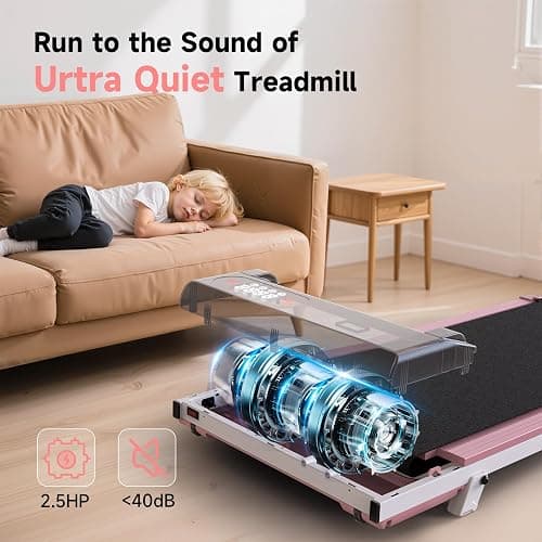 Walking Pad Treadmill, Under Desk Treadmill for Home & Office, Wide Running Belt, Remote Control, Installation Free, Easy to Move, 300 LB Capacity thumbnail 3