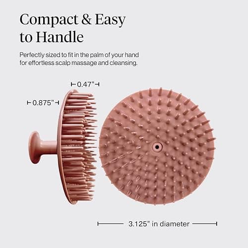 Kitsch Scalp Massager for Hair Care - Scalp Scrubber, Shampoo Brush & Exfoliator for All Hair Types - Relaxing & Exfoliating - Terracotta thumbnail 2