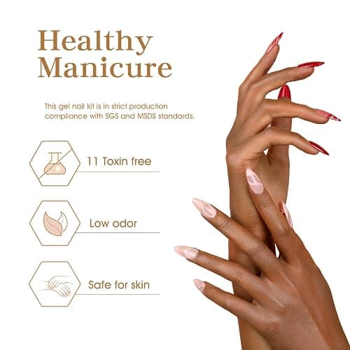 modelones Nagelkleber 6 in 1 und Primer für Gelnägel 2x10 ML, Nail Glue Gel für Nail Tips, Nagelspitzen, Press on Nails Nageltips UV Nagelkleber Brauchen Aushärten unter UV Nagellampe thumbnail 9