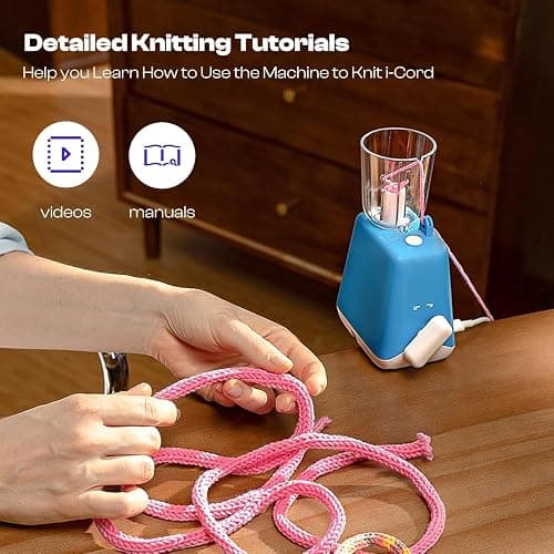 Caydo i Cord Knitting Machine, Electric iCord Maker Tool with Adequate Tension, i-Cord Knitter Machine, Automatic Knitting Yarns to i-Cords, Efficiently DIY Knitting Machine for Crocheters(Patented) thumbnail 3