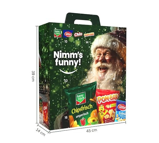 Intersnack Adventskalender 2025 – 810 g Knabber-Überraschung | Funny-Frisch, Pom-Bär, Chio & ültje Snacks | Knuspriges Geschenk für Snackliebhaber & Familie thumbnail 3