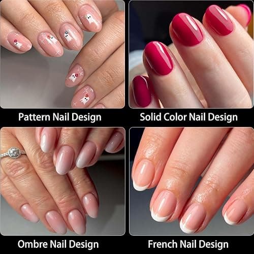 300pc Extra Short Oval Nail Tips Clear Fake Nails Tip Soft Gel Nail Tips | Clear Press on Nails Short Round Almond Acrylic Nails Tip Full Cover False Nail XS Artificial Fingernail for Nail Extensions thumbnail 7