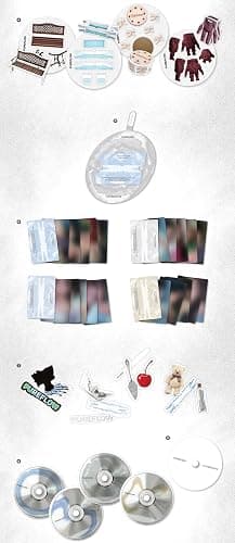 LE SSERAFIM PUREFLOW pt.1 2nd Album [PEONY ROOM Ver.] Photobook + CD + Photocard + Sticker + Punch-Out Board (BOOMPALA) Grey Color thumbnail 3