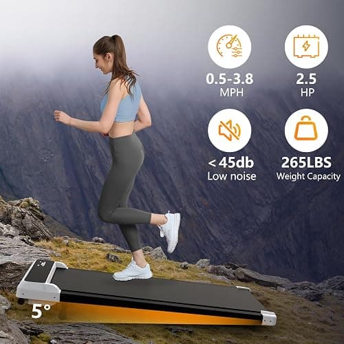 JURITS Walking Pad 2 in 1 for Walking and Jogging, Under Desk Treadmill for Home Office with Remote Control, Portable Walking Pad Treadmill in LED Display thumbnail 5