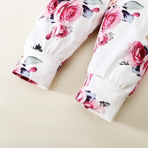 Yvowming Newborn Baby Girl Clothes Outfits Infant Hoodie Sweatshirt Pants Headband Toddler Girl Clothing Set thumbnail 6