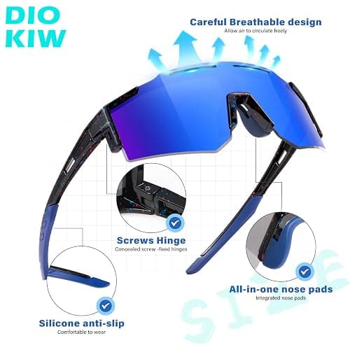 DioKiw Polarized Kids Sunglasses Youth Softball Cycling Sports Sun Glasses Boys Girls UV400 Protection Goggles thumbnail 6