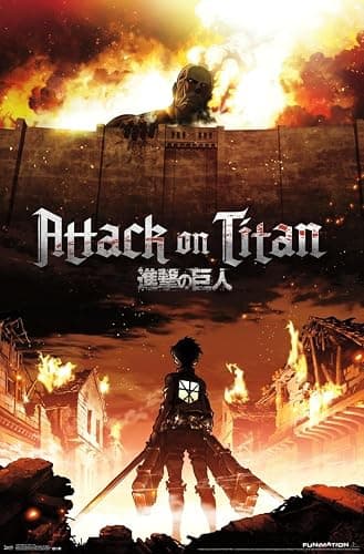 Trends International Attack on Titan - Fire Wall Poster, 19L x 13W, Premium Unframed Version - Image 1