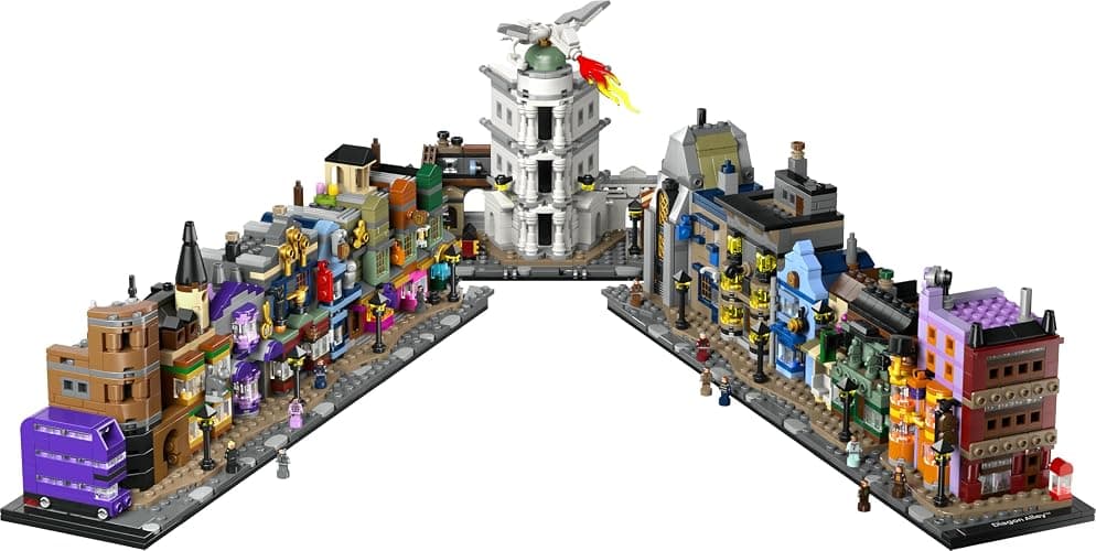 LEGO Harry Potter Die Zauberläden der Winkelgasse - Miniaturstraße zum Ausstellen - 12 Mikrofiguren zum Sammeln, inkl. Harry Potter, Draco Malfoy, Hermine Granger - Geschenk für Erwachsene 76444 thumbnail 10